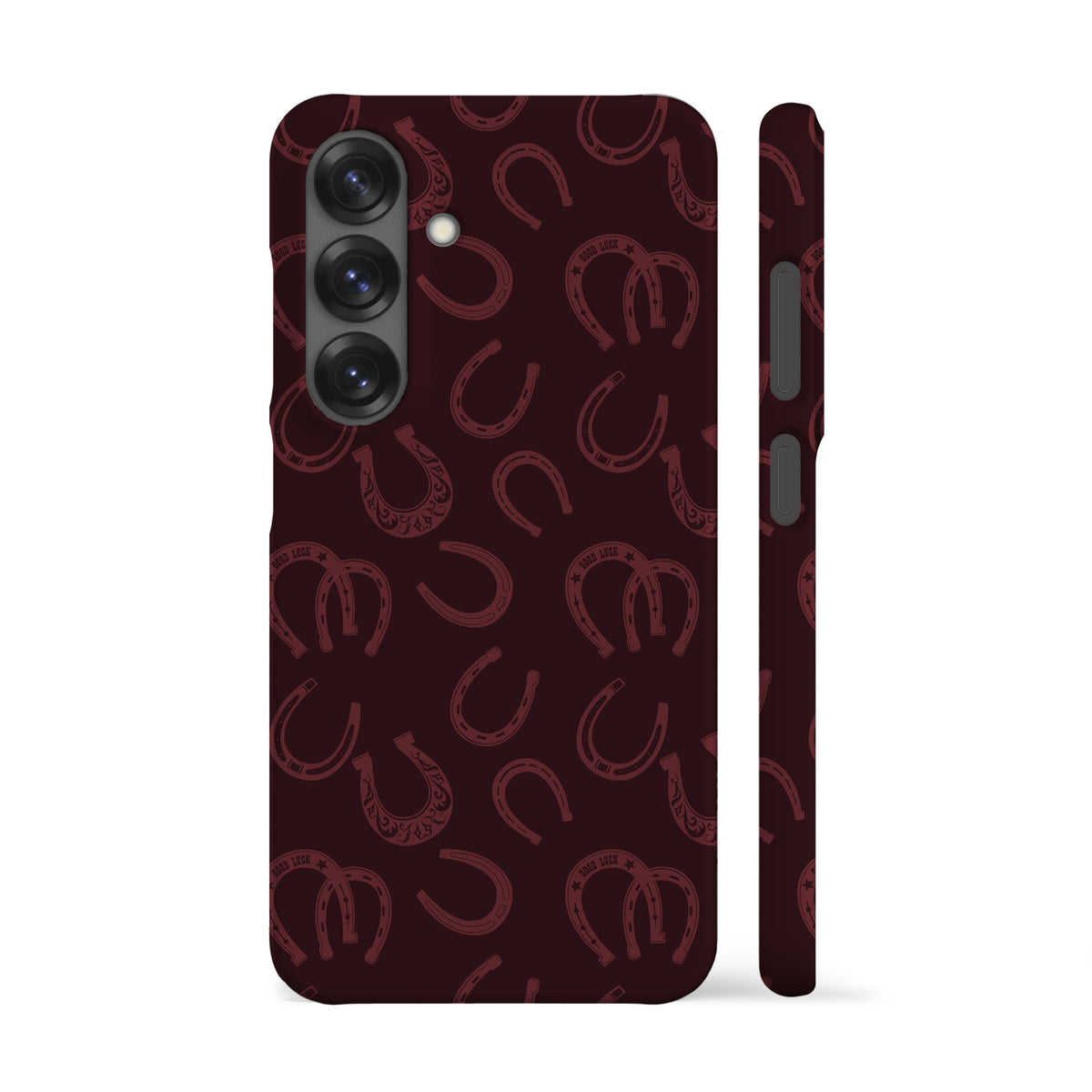 Lucky Horseshoe Burgundy Phone Case