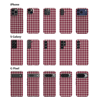Maroon Plaid Phone Case