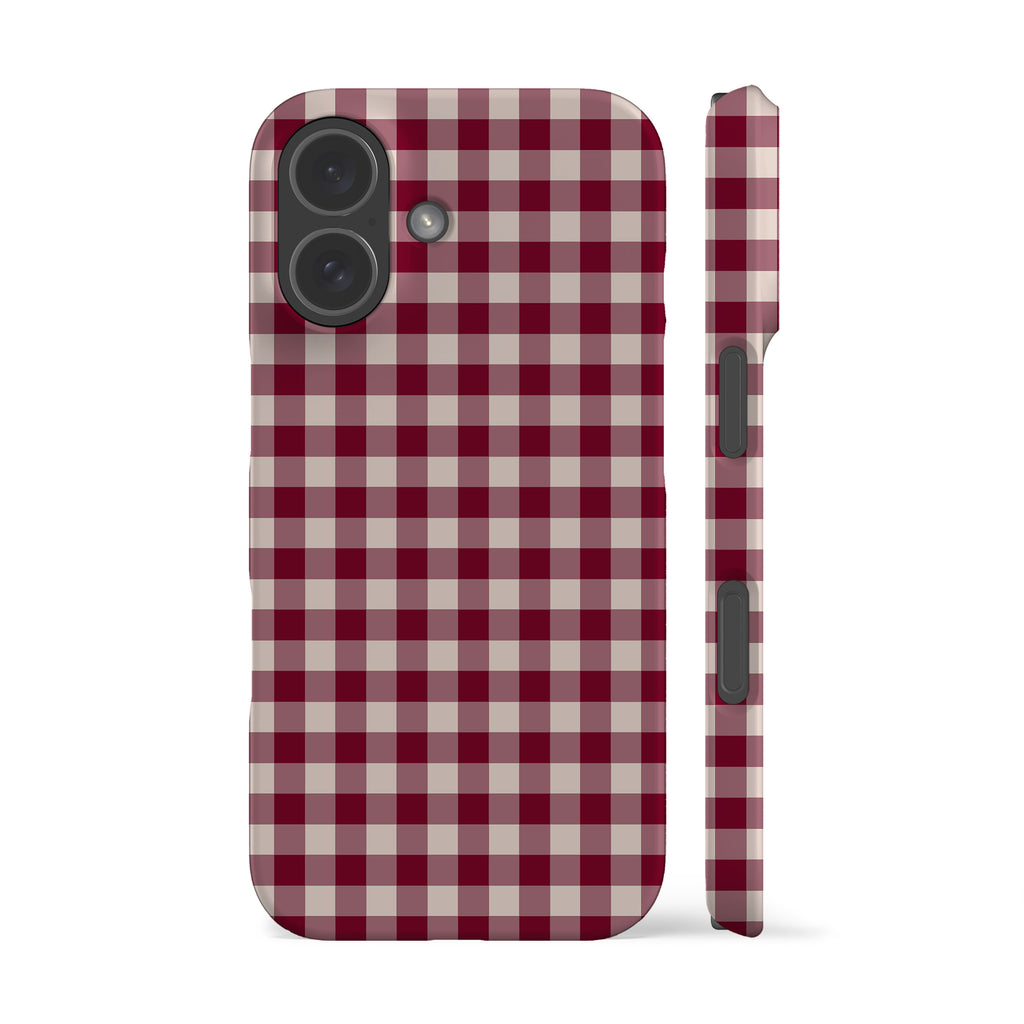 Maroon Plaid Phone Case