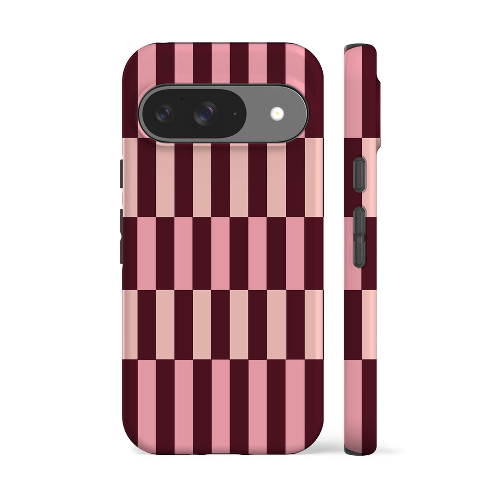 Maroon Spring Stripes Phone Case