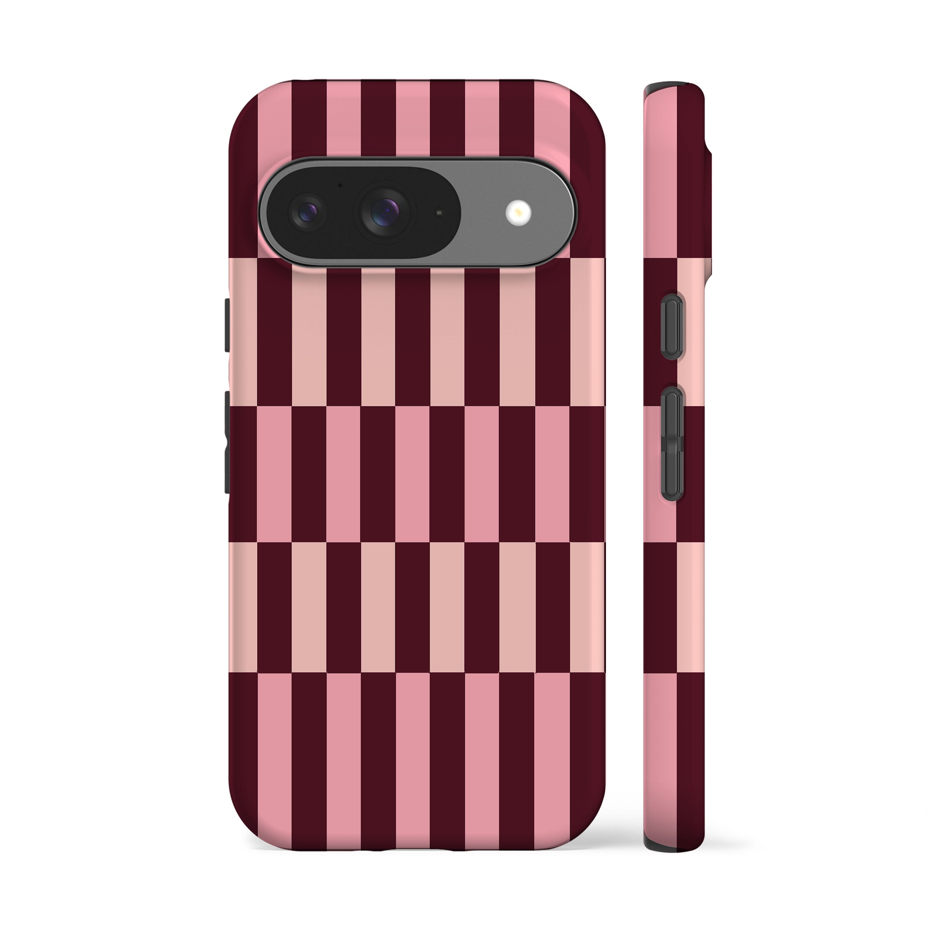 Maroon Spring Stripes Phone Case