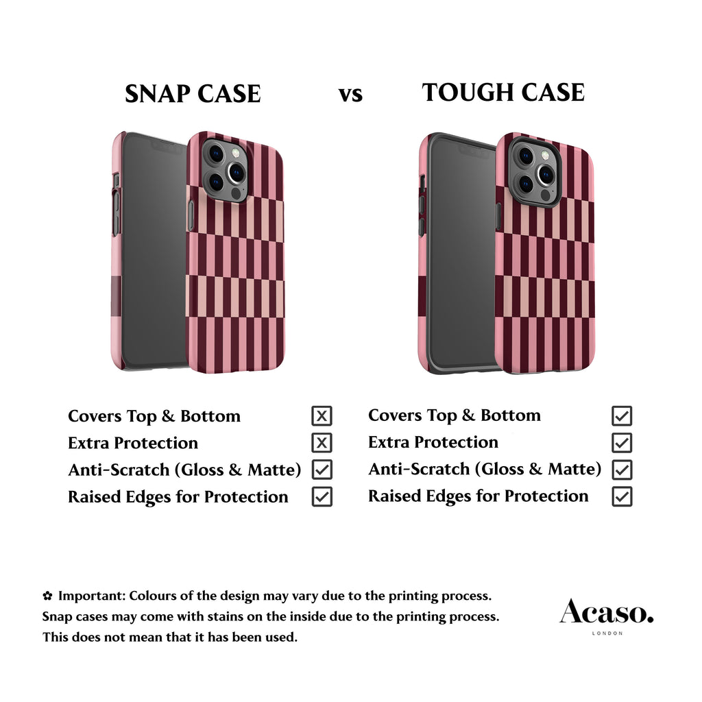 Maroon Spring Stripes Phone Case