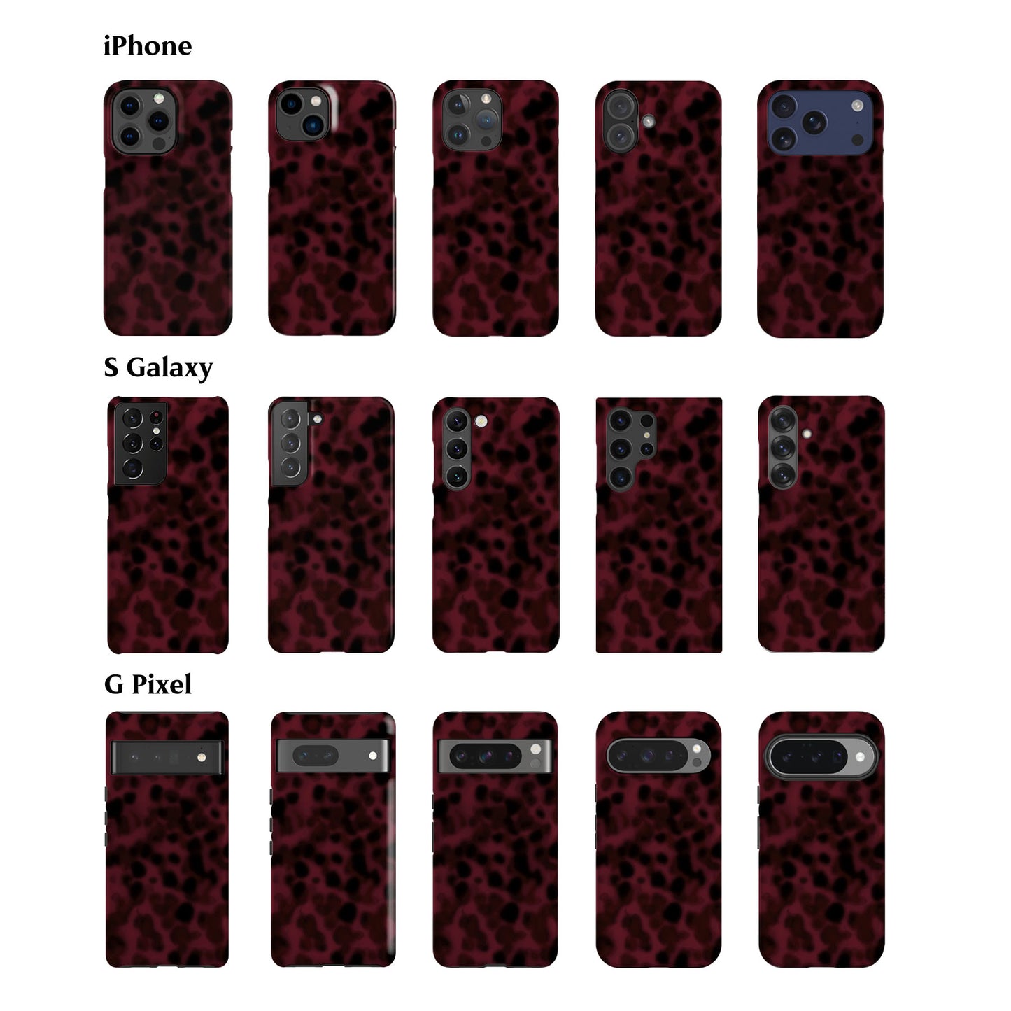 Maroon Tortoise Phone Case