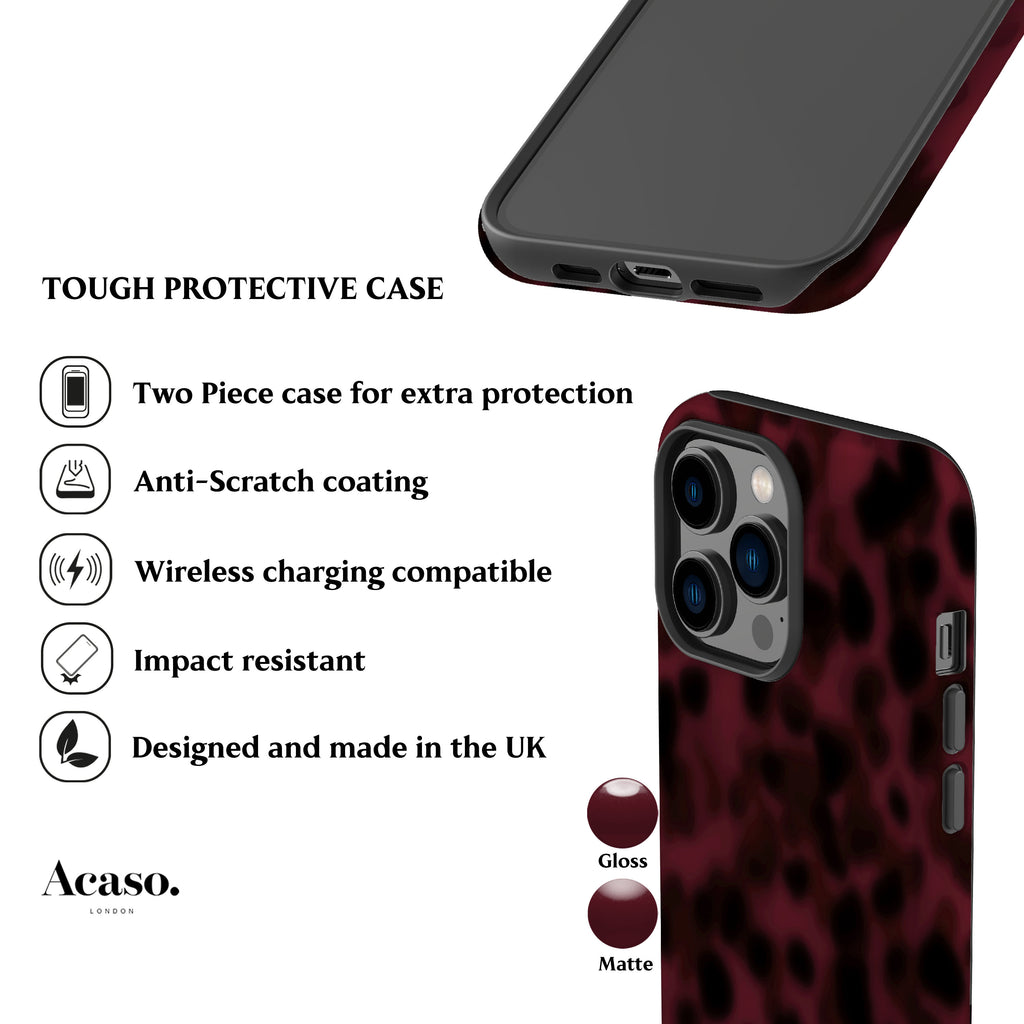 Maroon Tortoise Phone Case