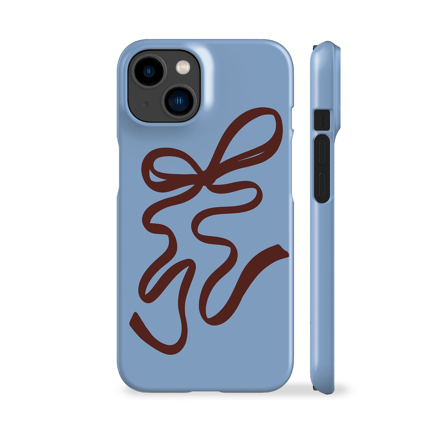 Blue Maroon Bow Phone Case