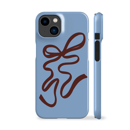 Blue Maroon Bow Phone Case
