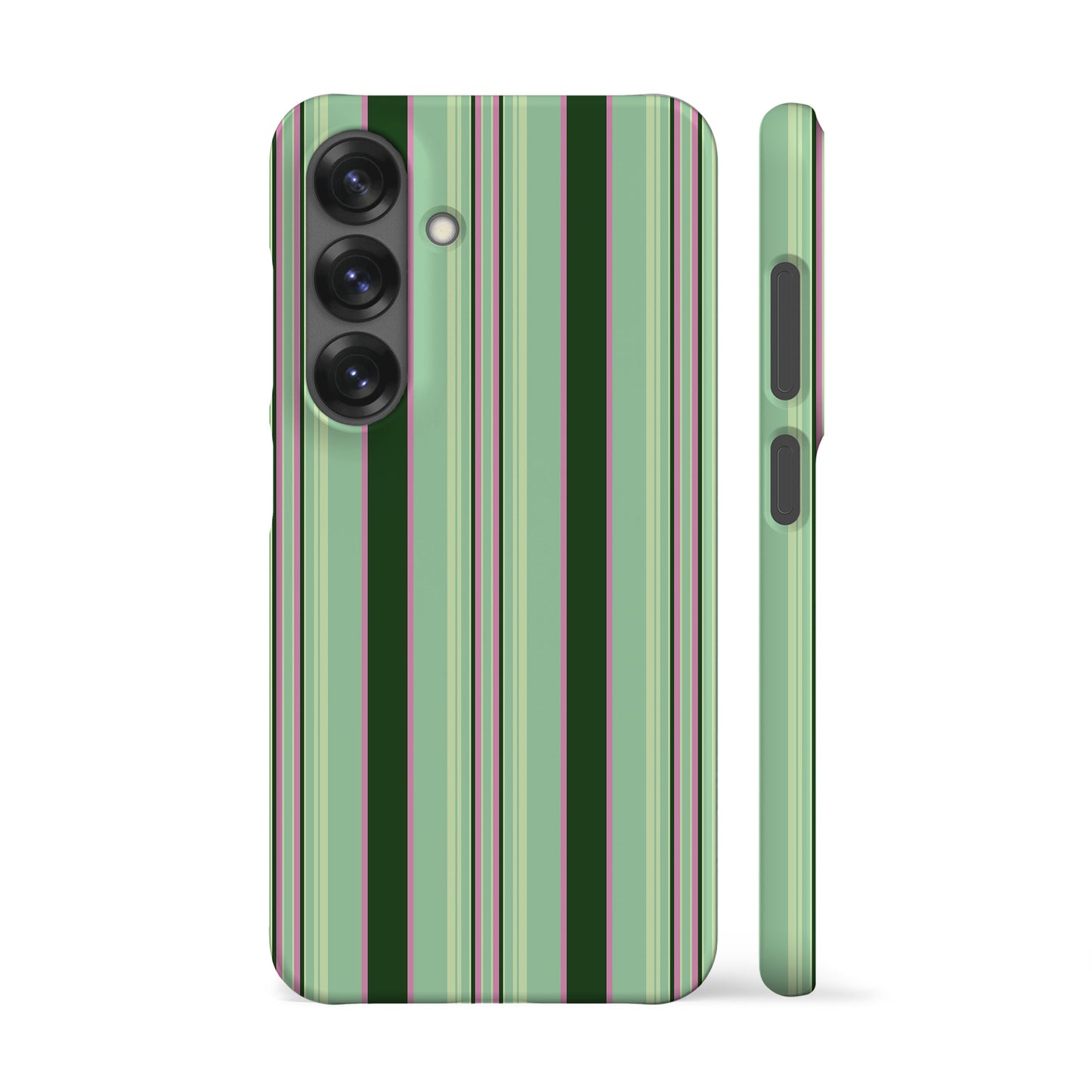 Matcha Berry Striped Phone Case