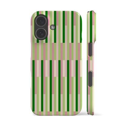 Matcha Check Striped Phone Case