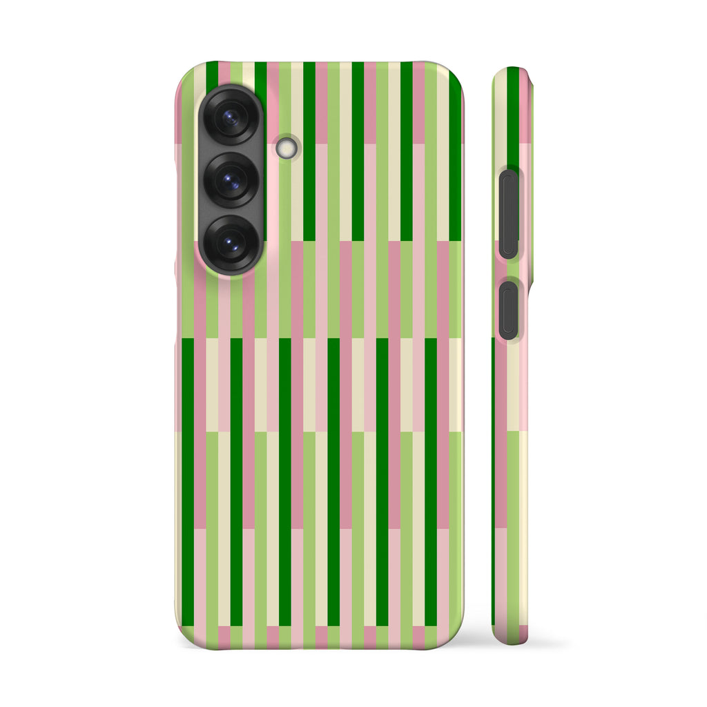 Matcha Check Striped Phone Case
