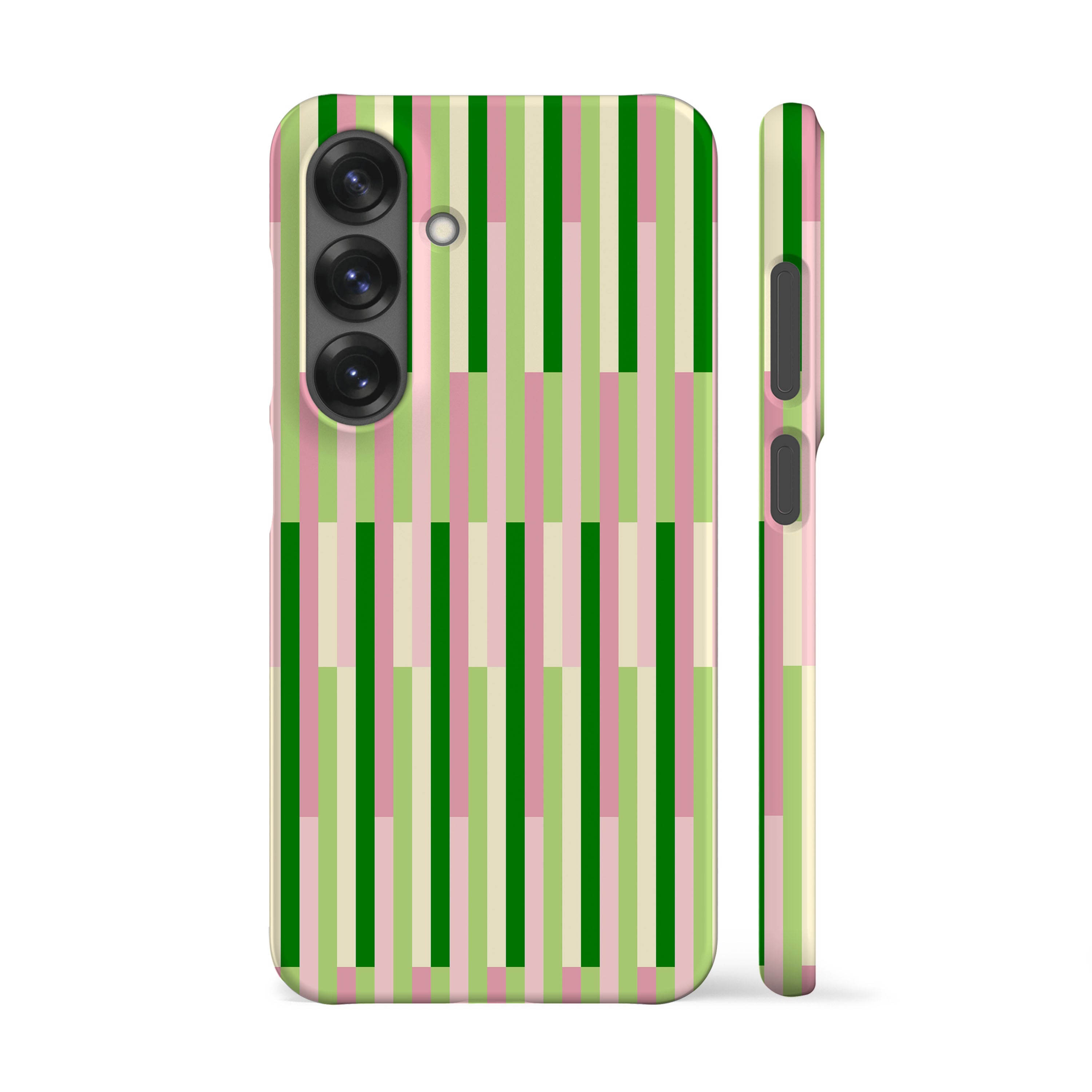 Matcha Check Striped Phone Case