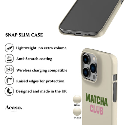 Matcha Club Phone Case
