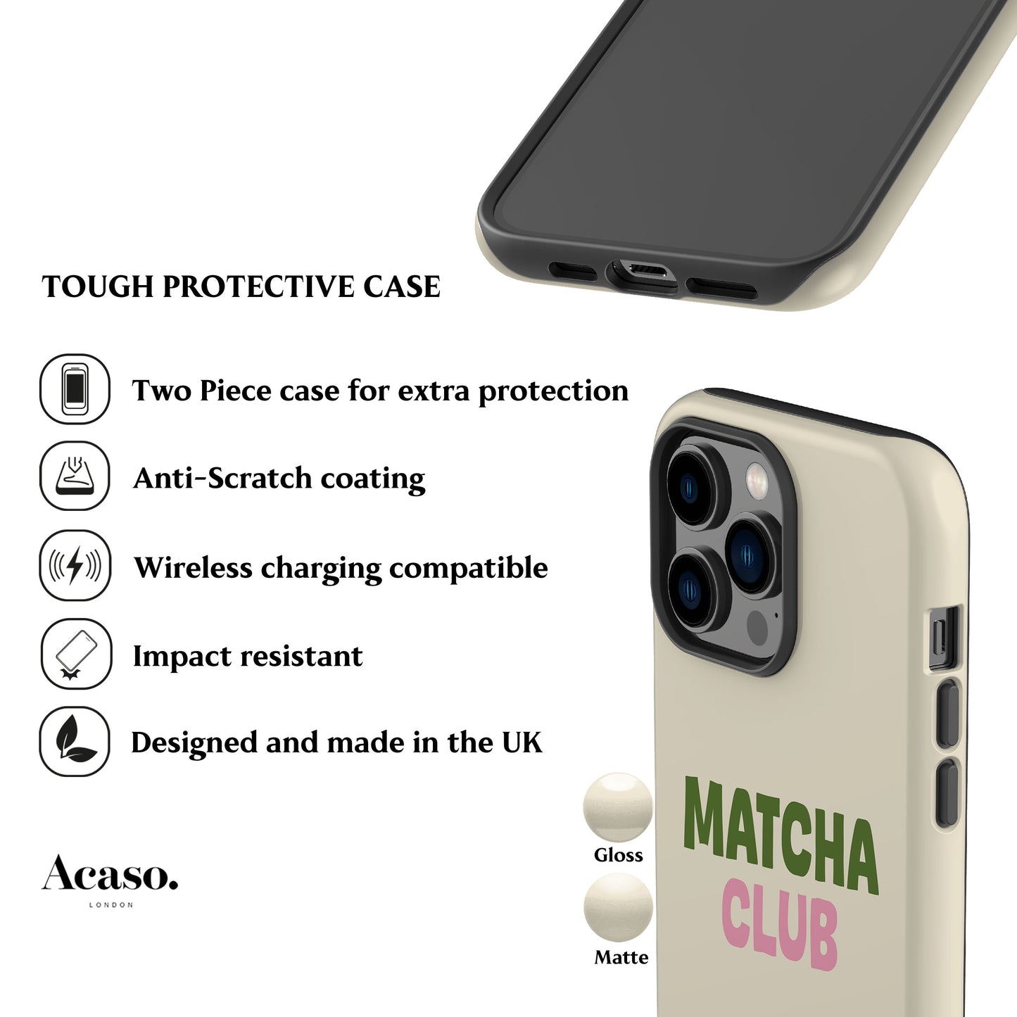 Matcha Club Phone Case