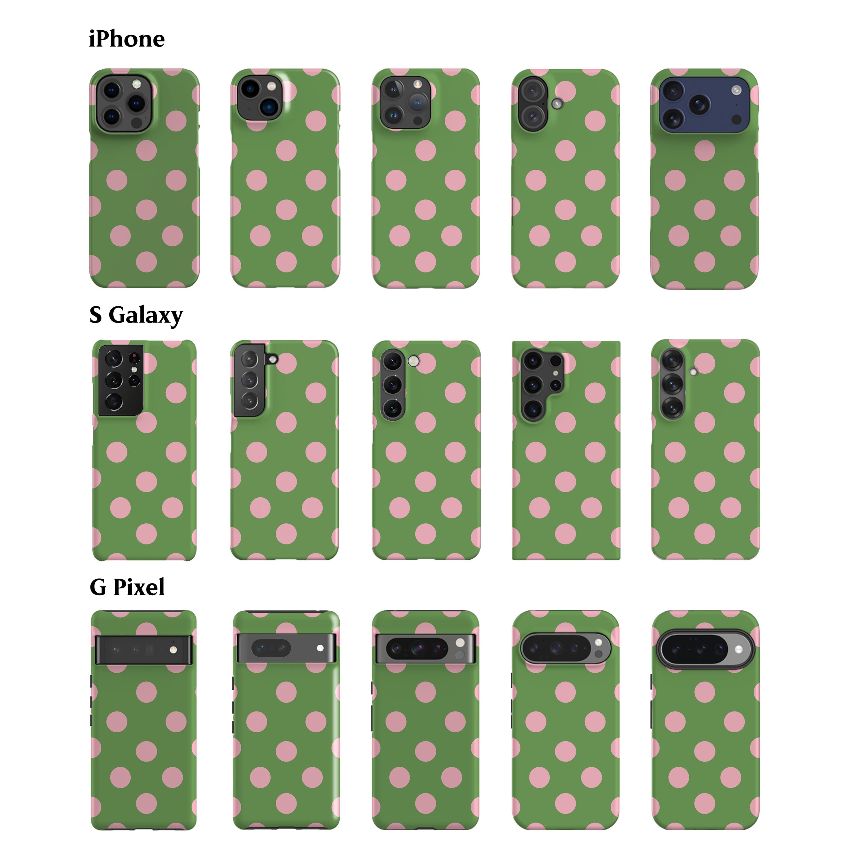 Matcha Polka Dot Phone Case
