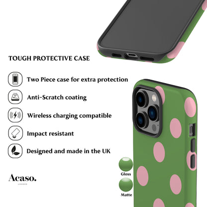 Matcha Polka Dot Phone Case