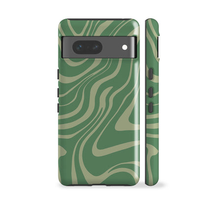 Matcha Swirl Pattern Phone Case