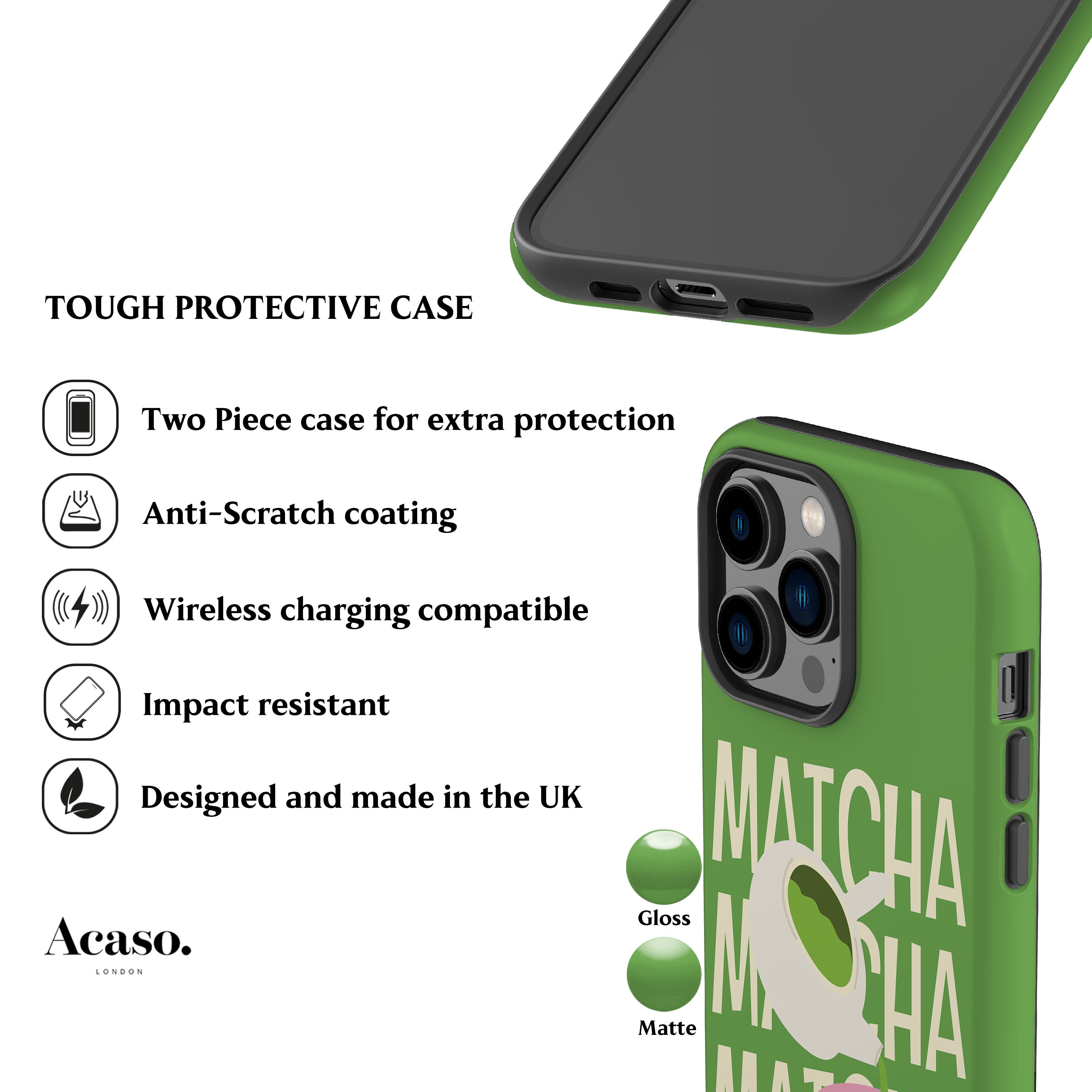 Matcha Green Phone Case