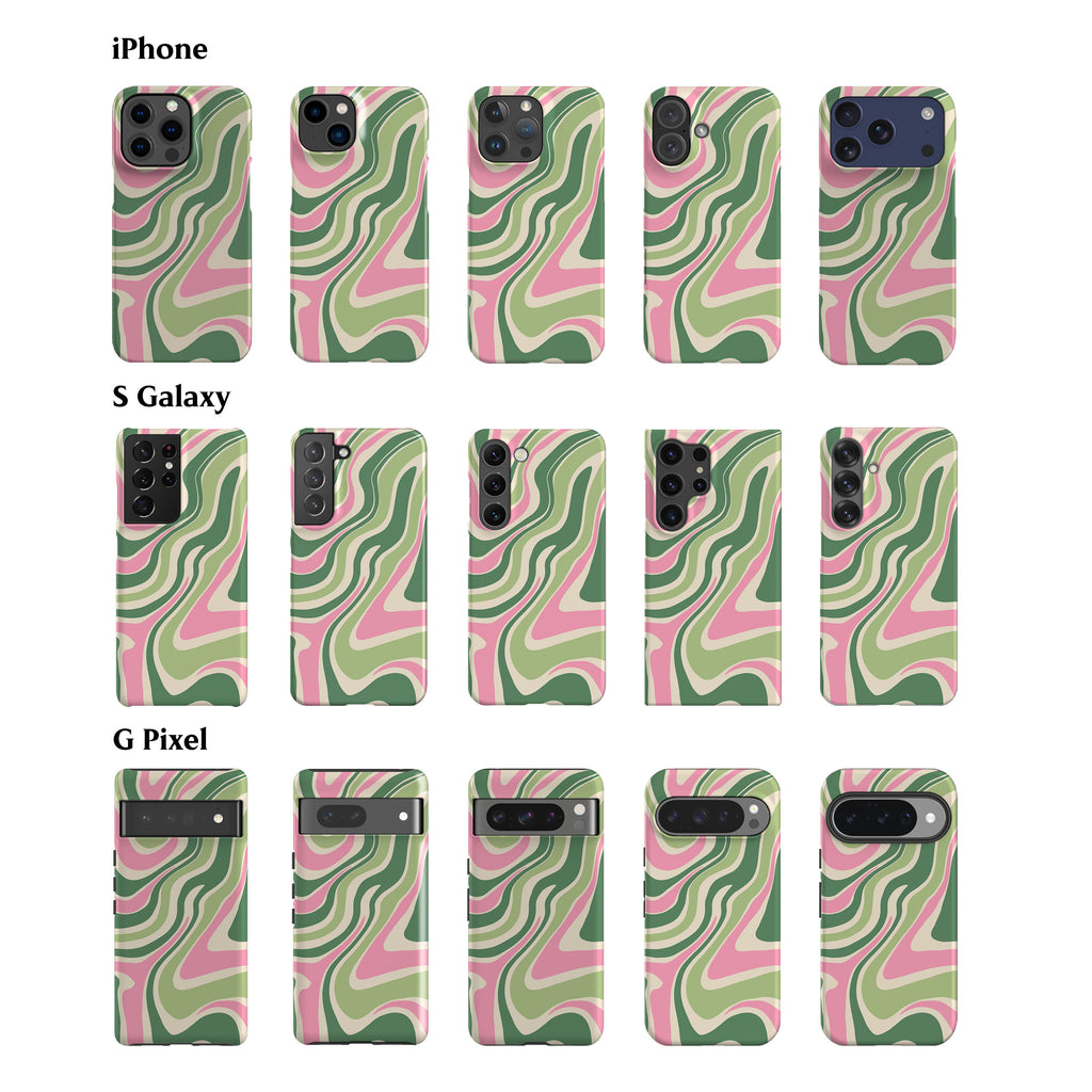 Matcha Swirls Phone Case