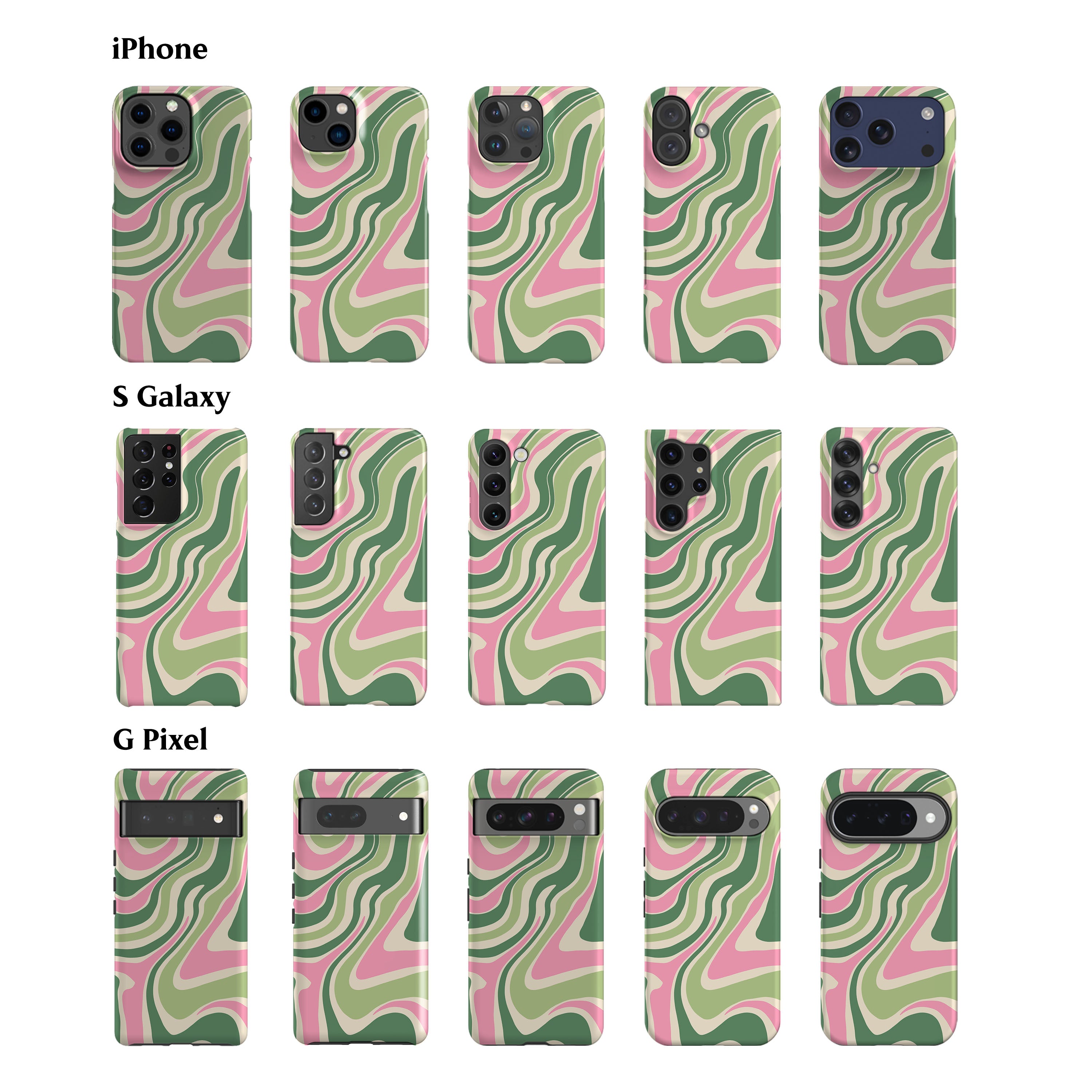 Matcha Swirls Phone Case