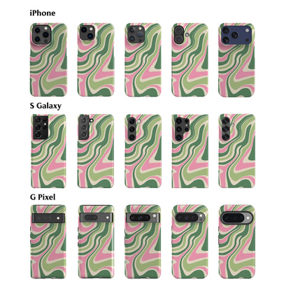 Matcha Swirls Phone Case