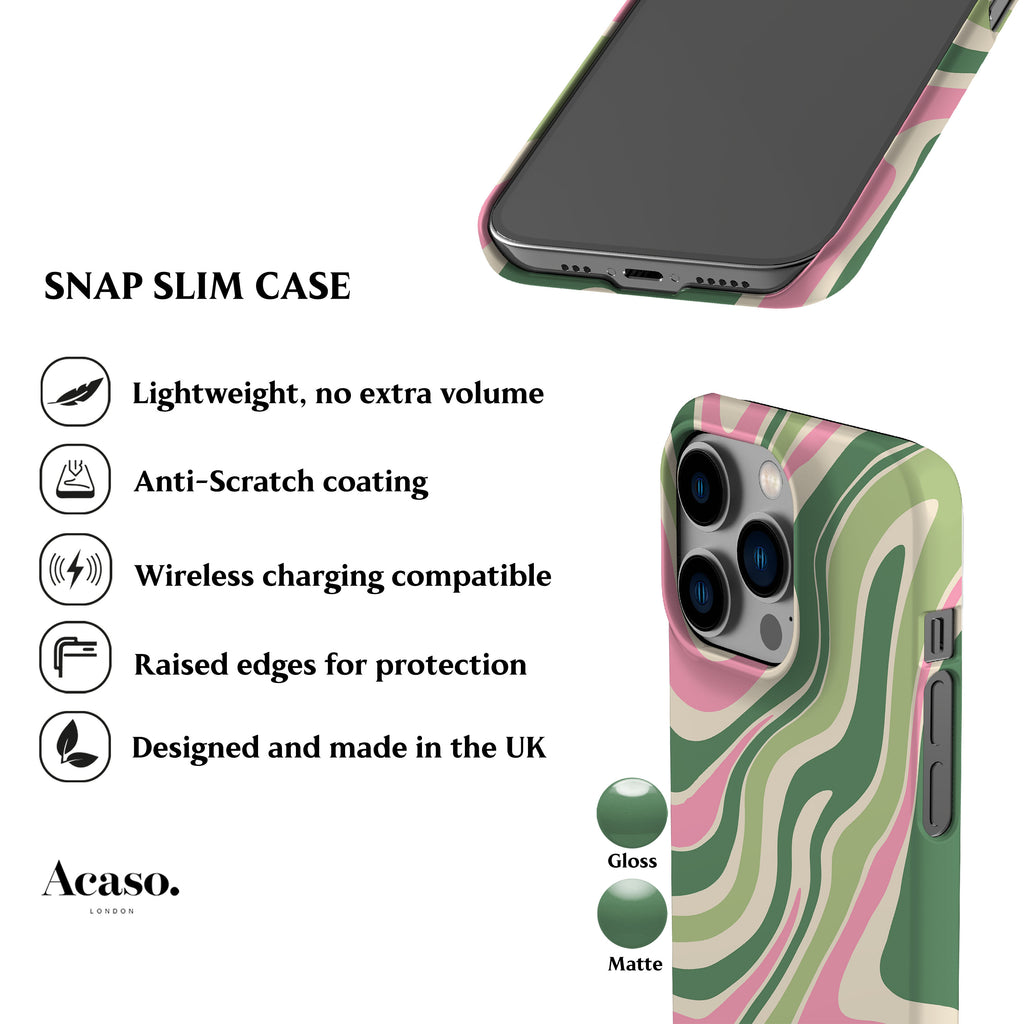 Matcha Swirls Phone Case