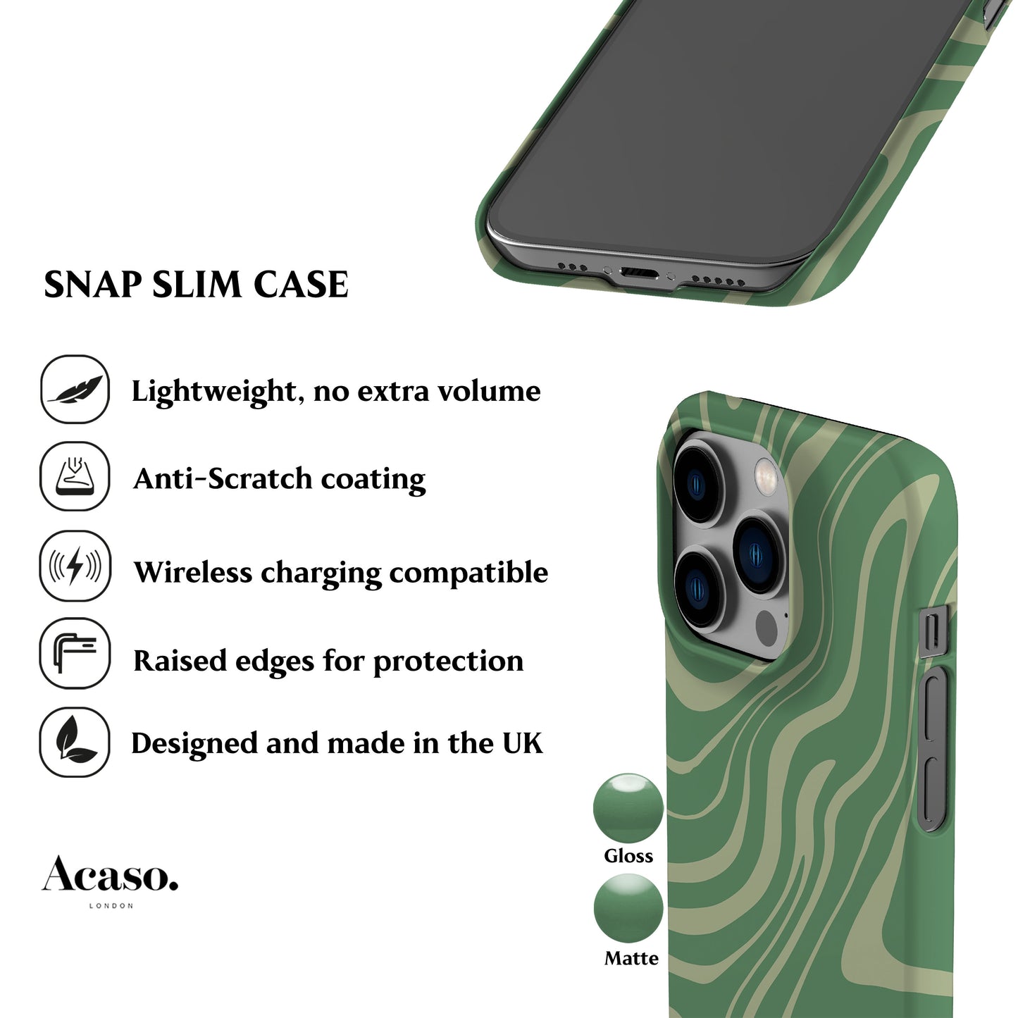 Matcha Swirl Phone Case