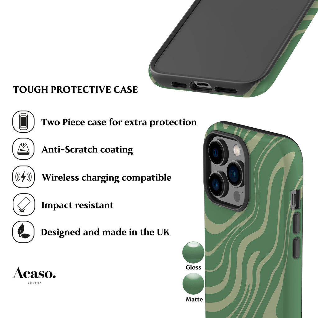 Matcha Swirl Phone Case