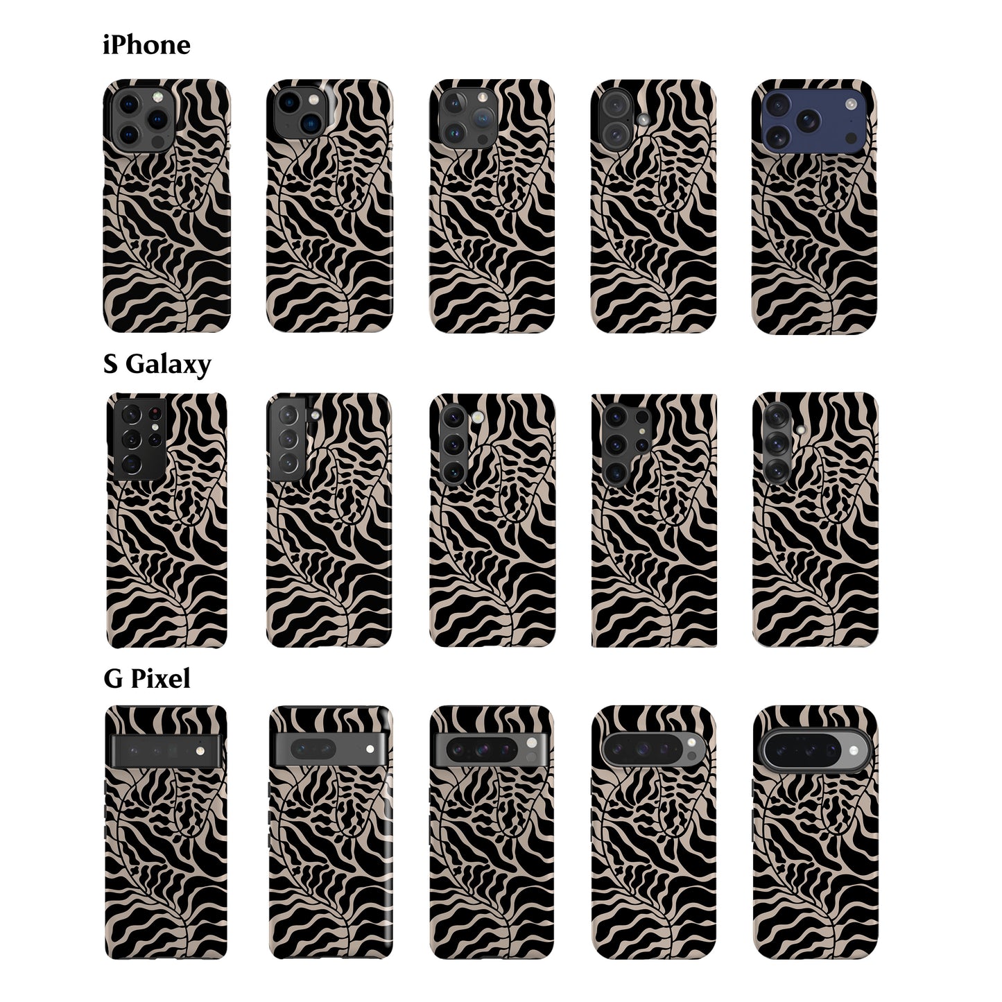 Matisse Leaves Black Phone Case