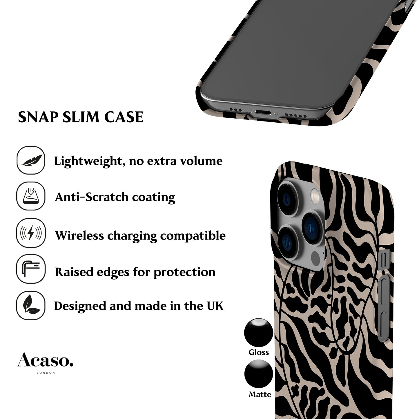 Matisse Leaves Black Phone Case