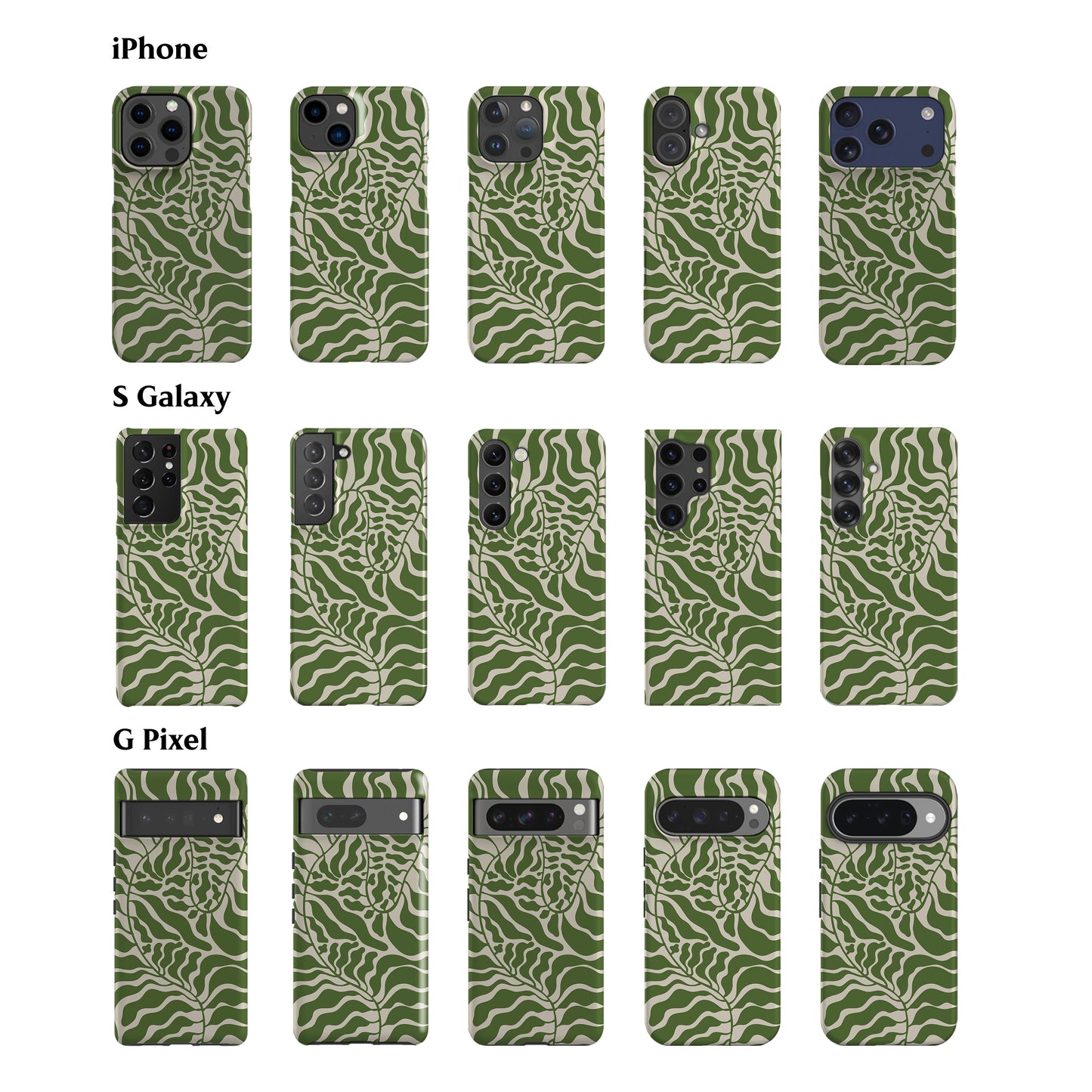 Matisse Leaves Moss Green Phone Case