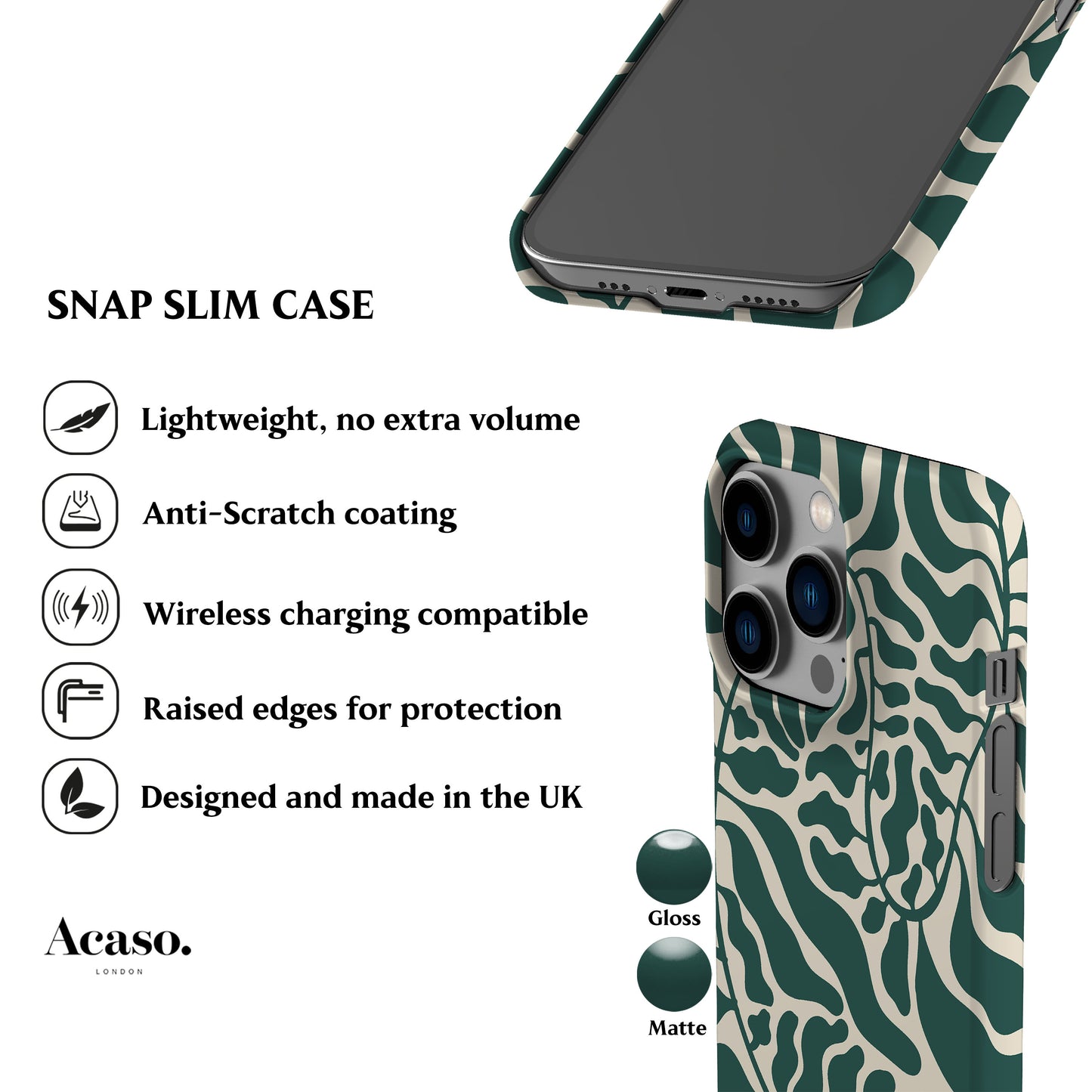 Matisse Leaves Teal Phone Case