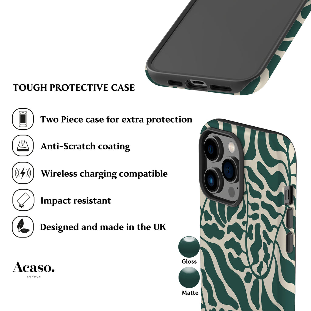 Matisse Leaves Teal Phone Case