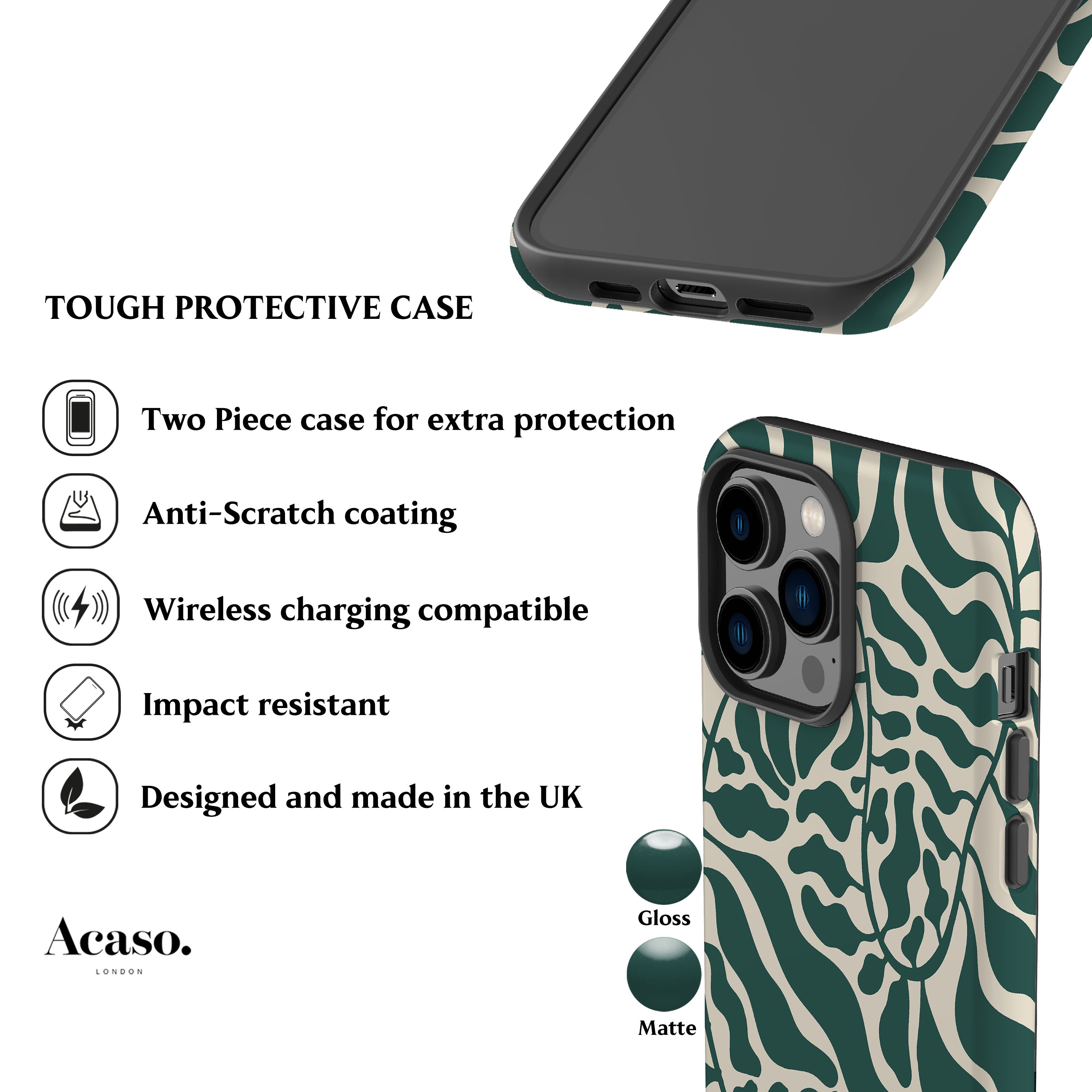 Matisse Leaves Teal Phone Case