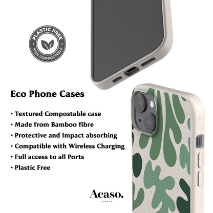 Green Coral Leaf Eco-Friendly Phone Case