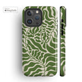 Green Moss Leaves MagSafe iPhone Case