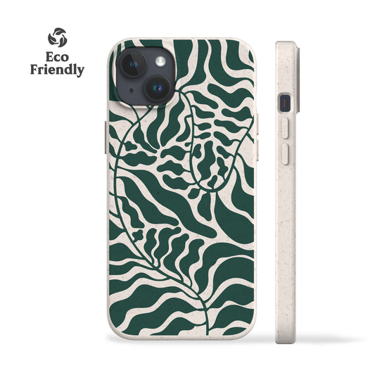 Dark Green Leafy Eco-Friendly Phone Case