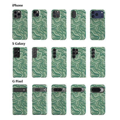 Maya Line Art Green Phone Case