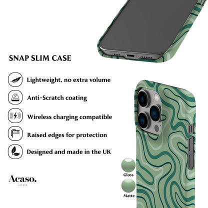 Maya Line Art Green Phone Case