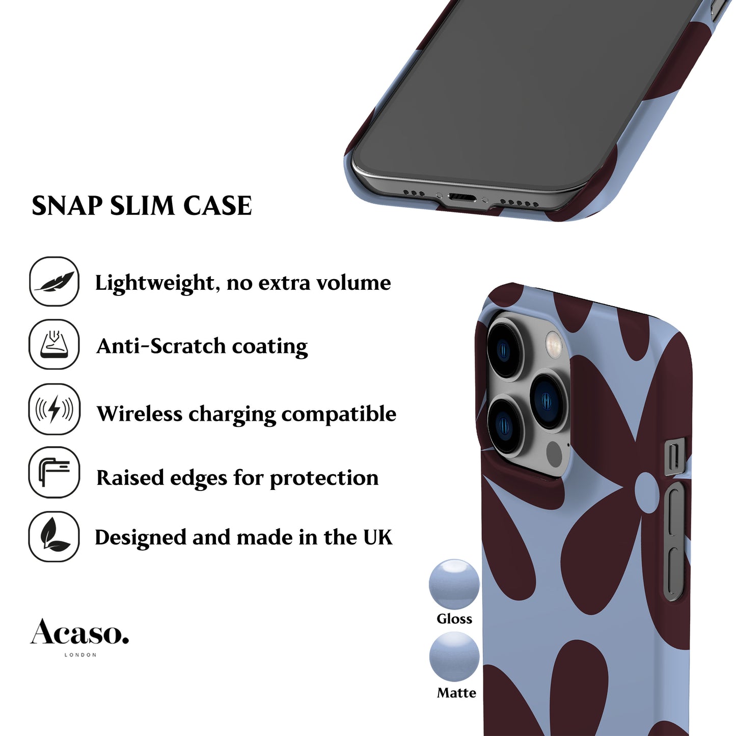 May Flowers Blue Phone Case
