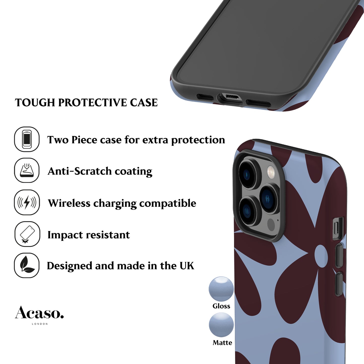 May Flowers Blue Phone Case