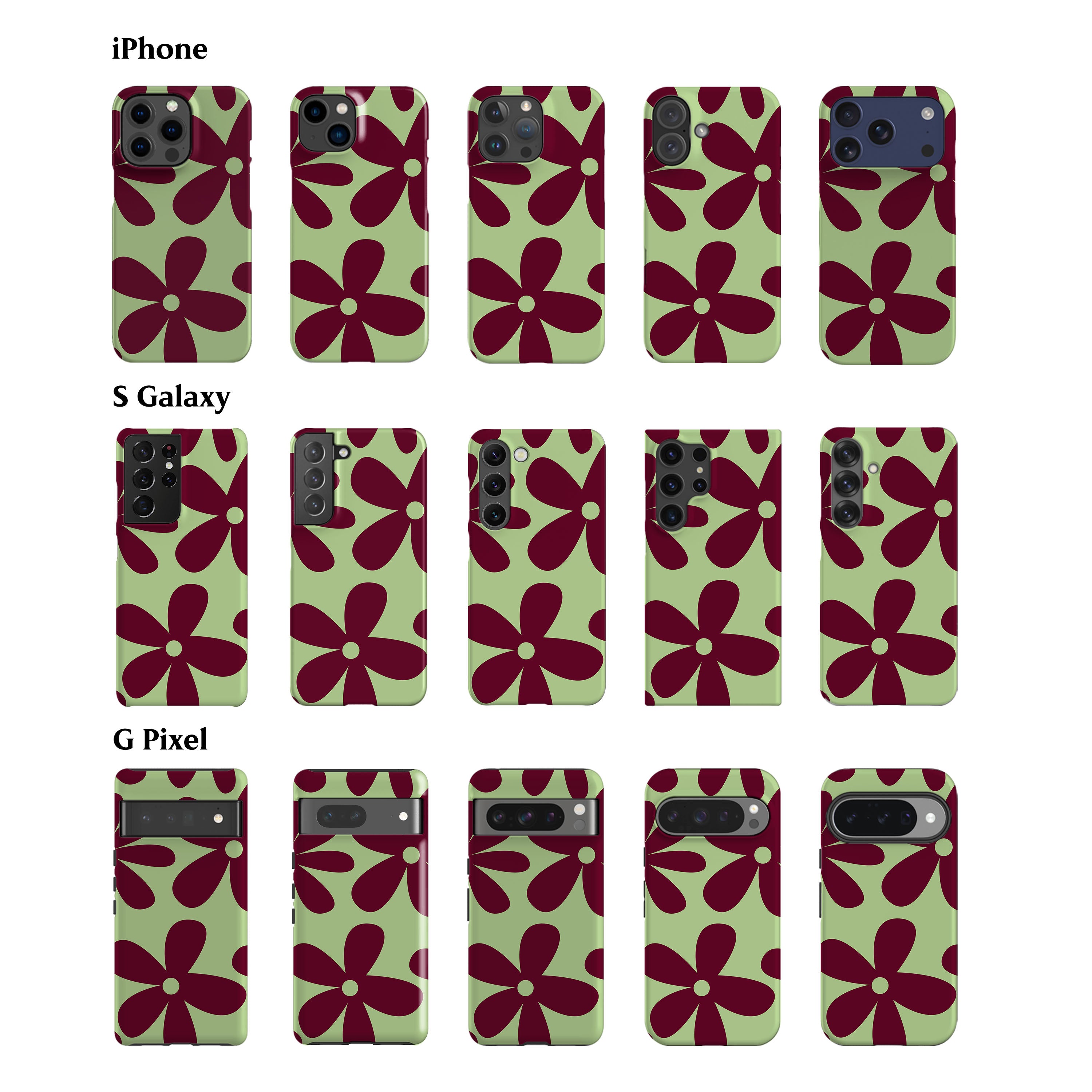 May Flowers Mint Green Phone Case
