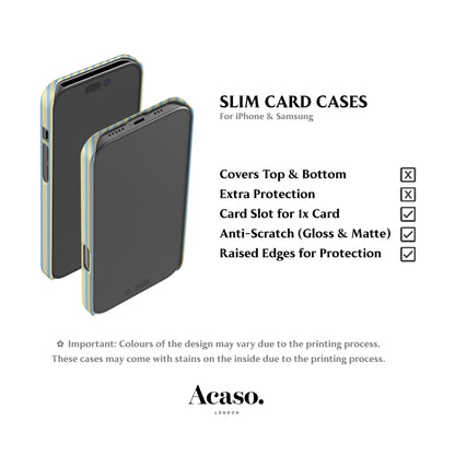 Menorca Stripes Butter Yellow Card Case