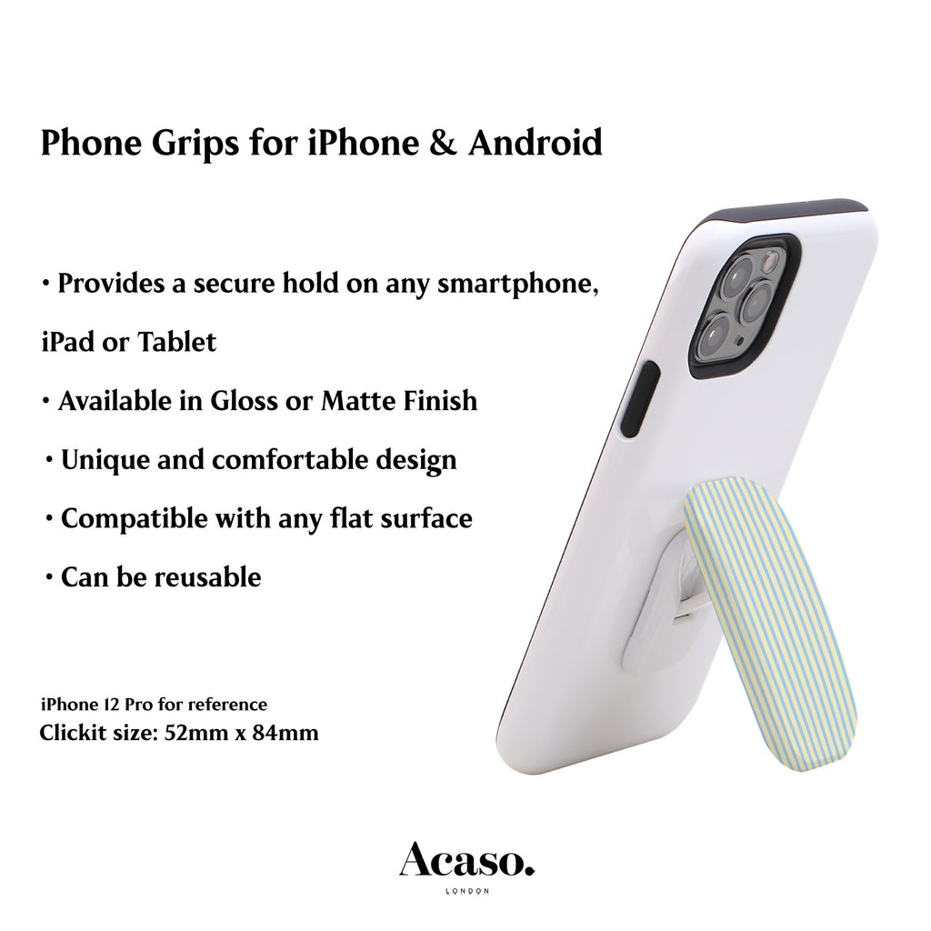 Menorca Yellow Stripes Phone Grip