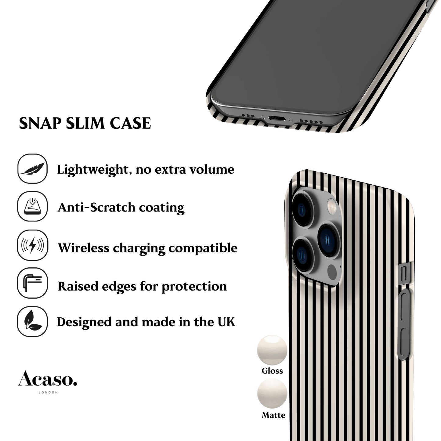 Menorca Black Stripes Phone Case