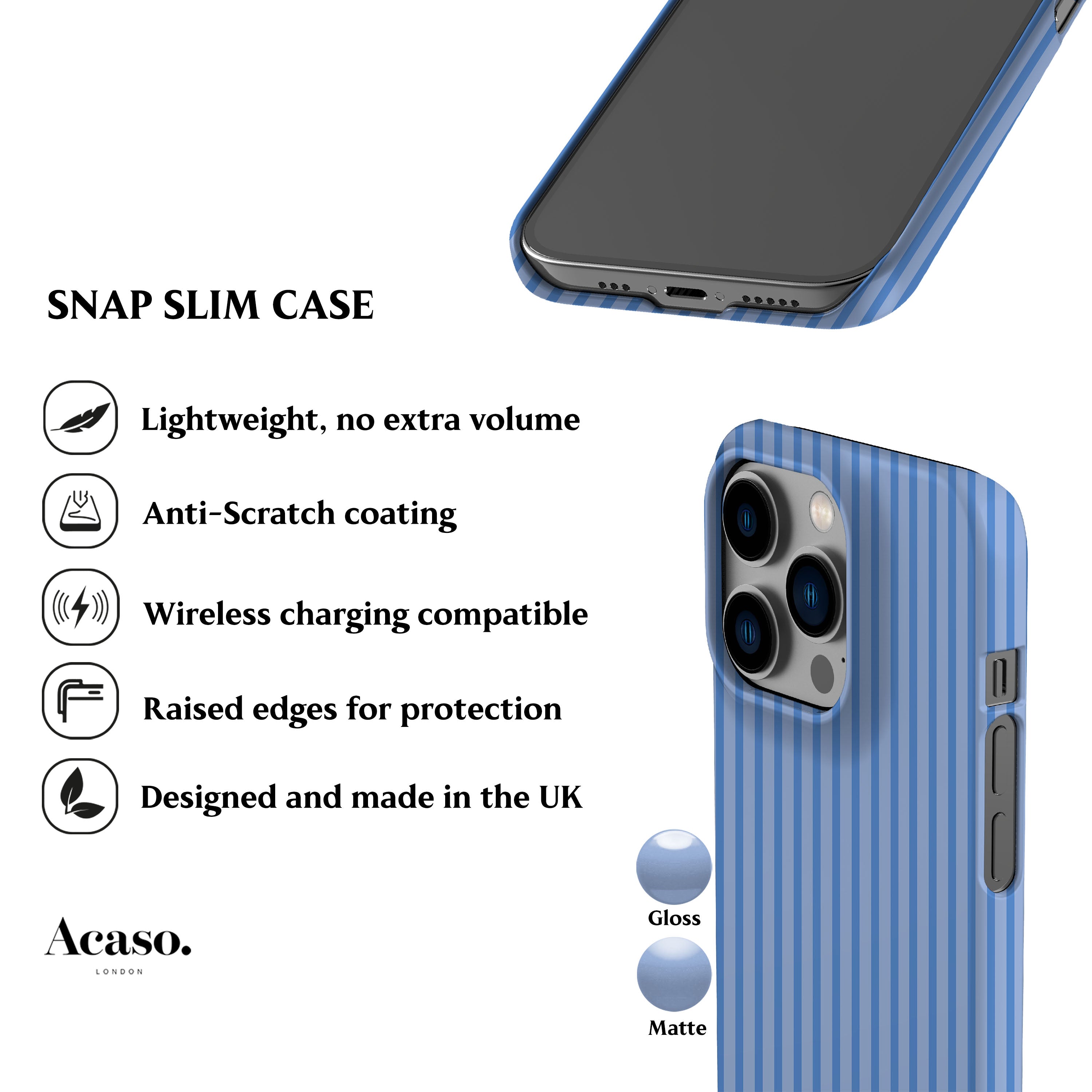 Menorca Blue Stripes Phone Case