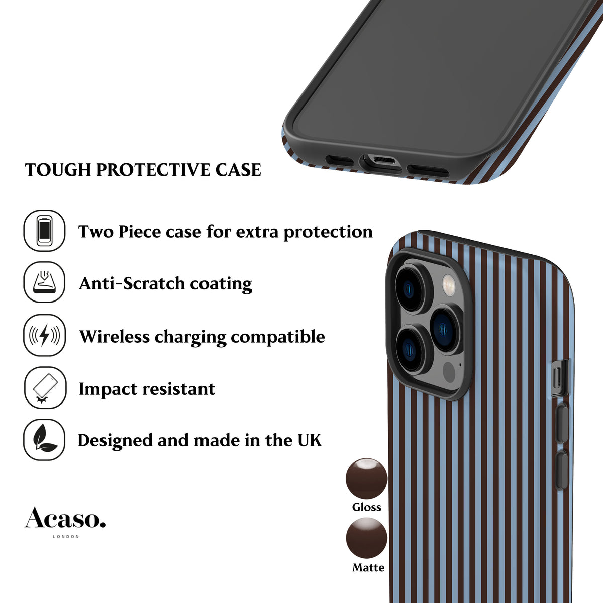 Midnight Stripes Phone Case