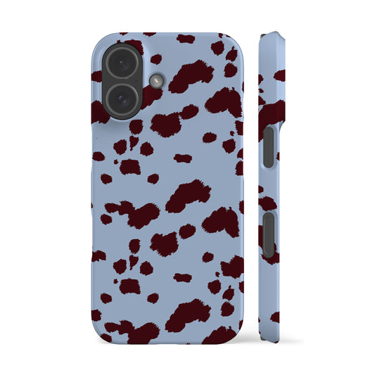 Blue Mini Cow Print Phone Case