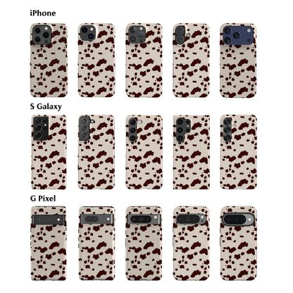 Brown Mini Cow Print Phone Case