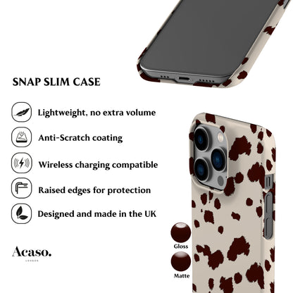 Brown Mini Cow Print Phone Case