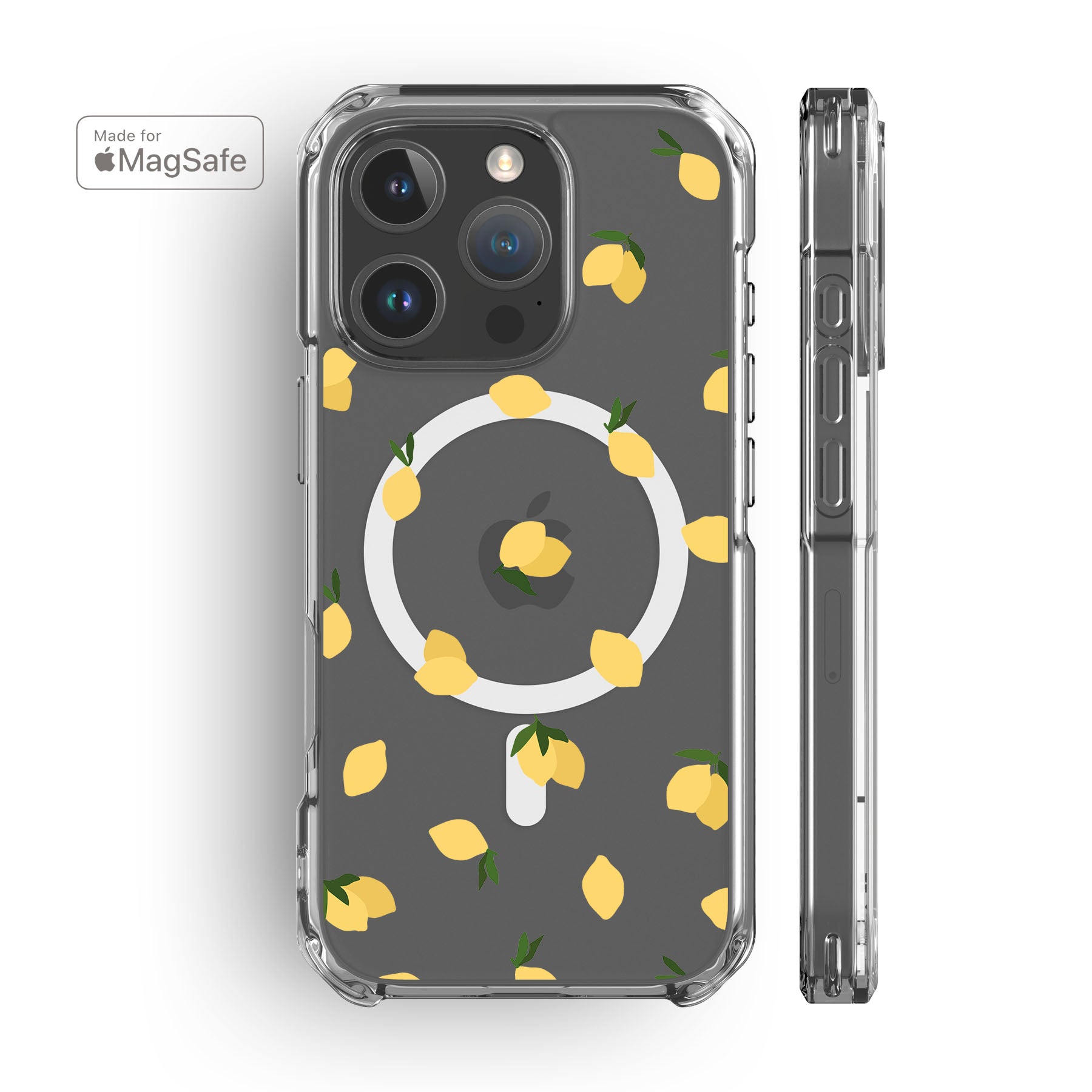 Mini Lemons Clear MagSafe iPhone Case