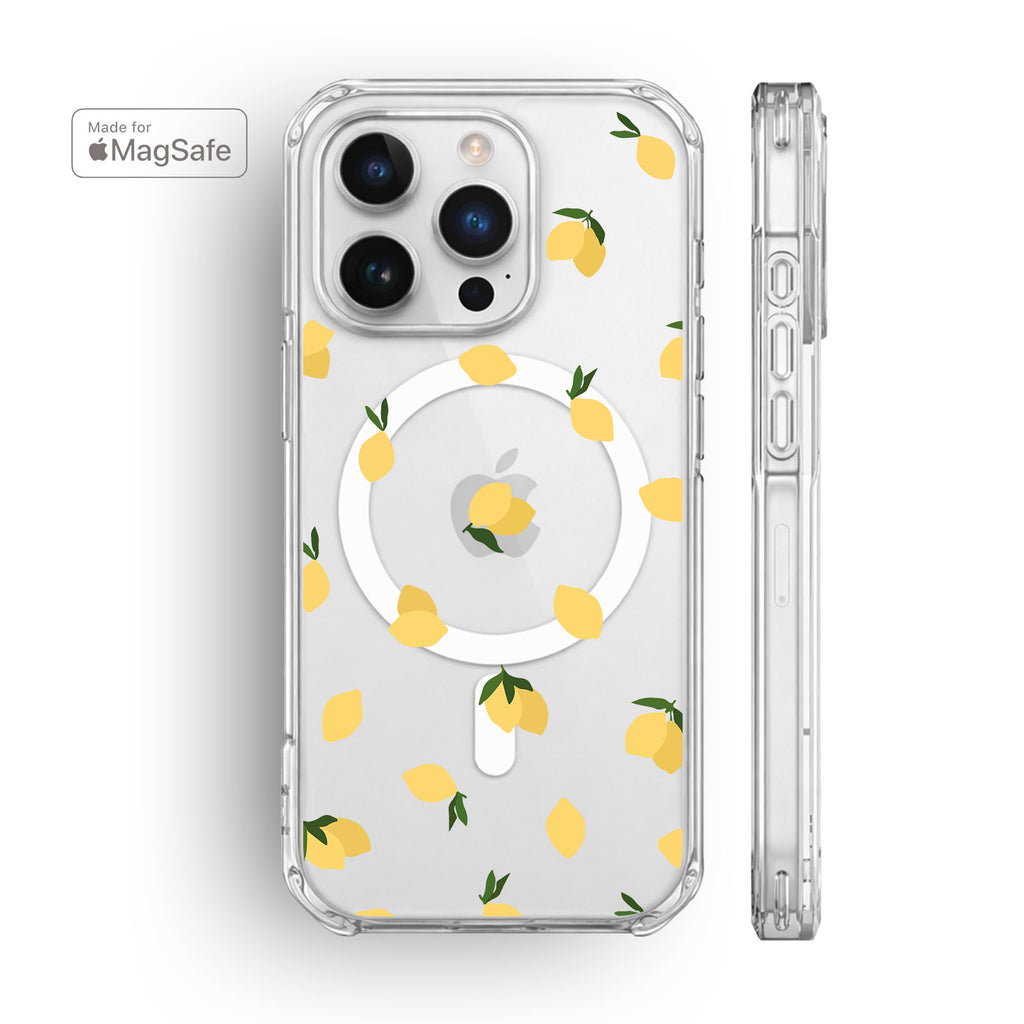 Mini Lemons Clear MagSafe iPhone Case